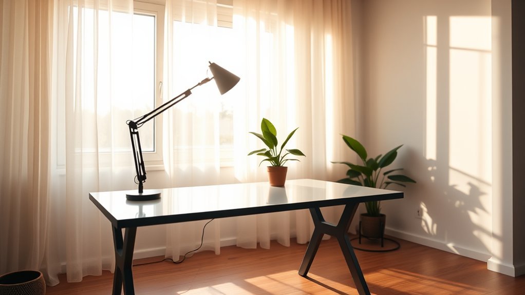 adjustable lamps enhance workspace flexibility
