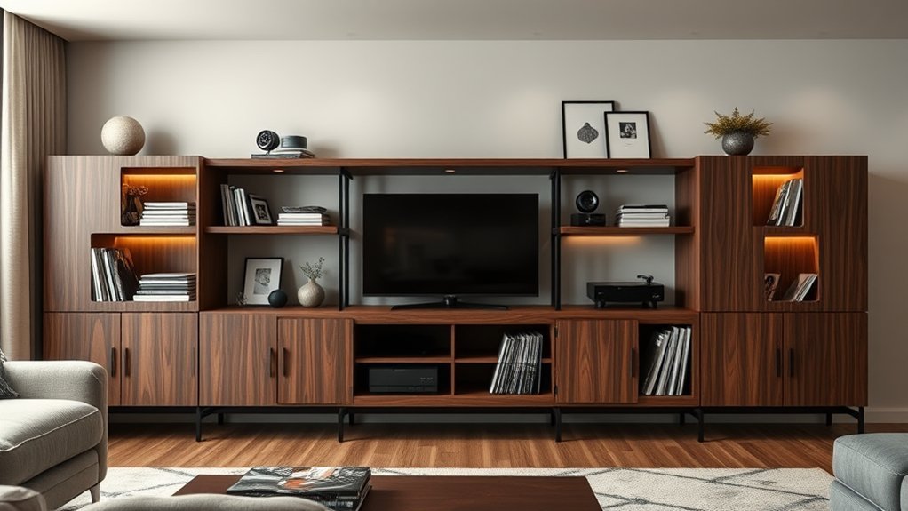 balanced focal point media cabinets