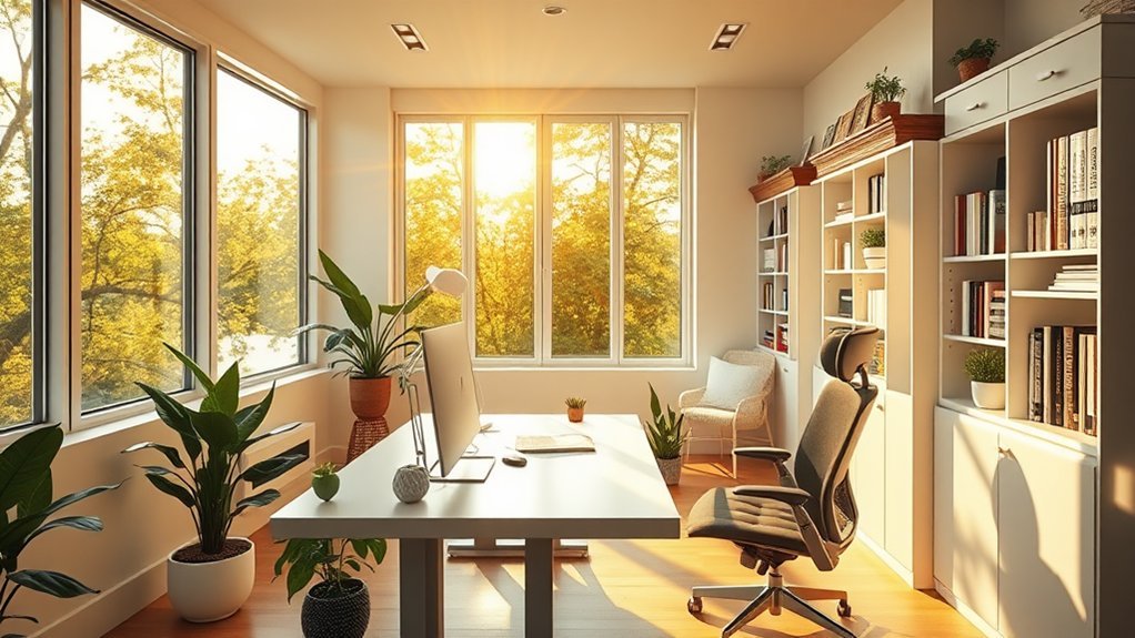 balanced natural and artificial lighting