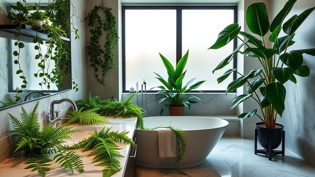 bathroom greenery for relaxation