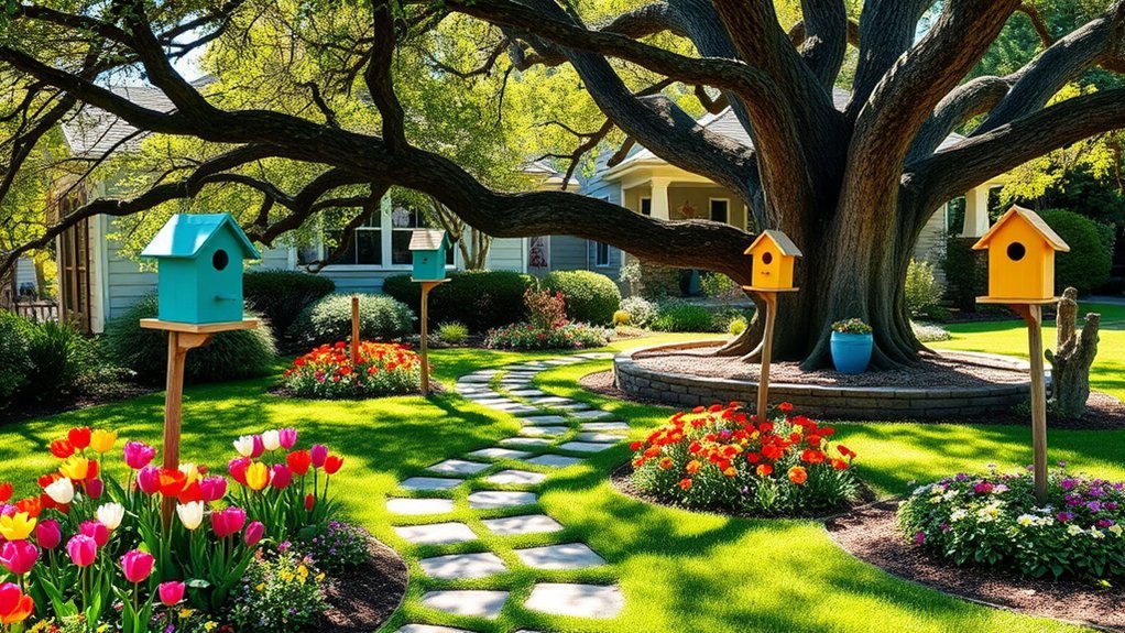 birdhouses enhance outdoor decor