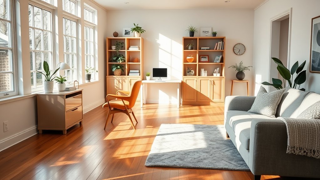 blend office with living spaces