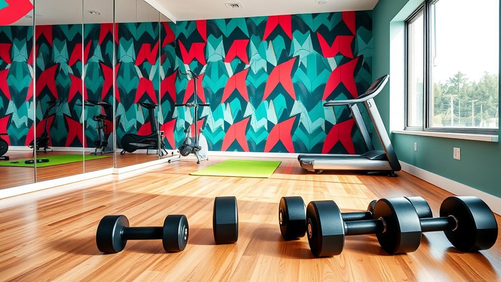 bold colorful gym wallpaper