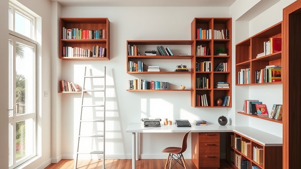 7 Creative Home Office Ideas for Bookshelf Integration