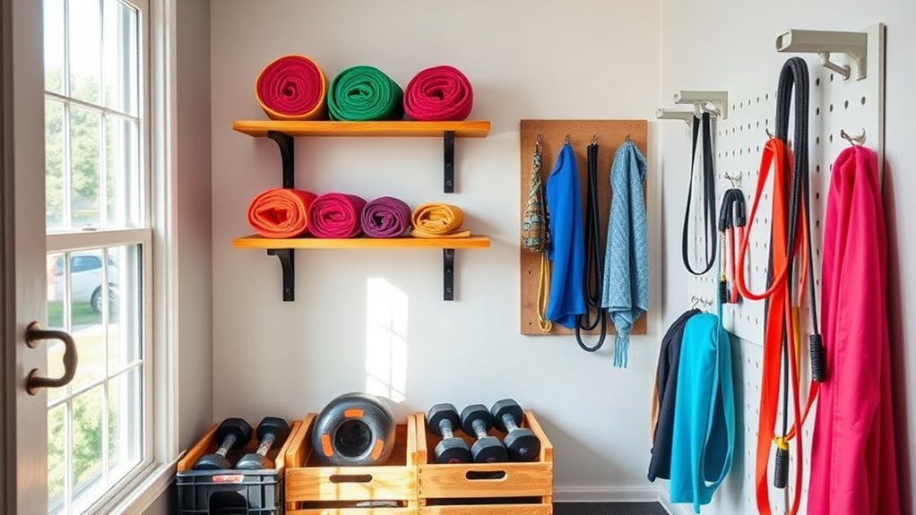 budget friendly home gym organization