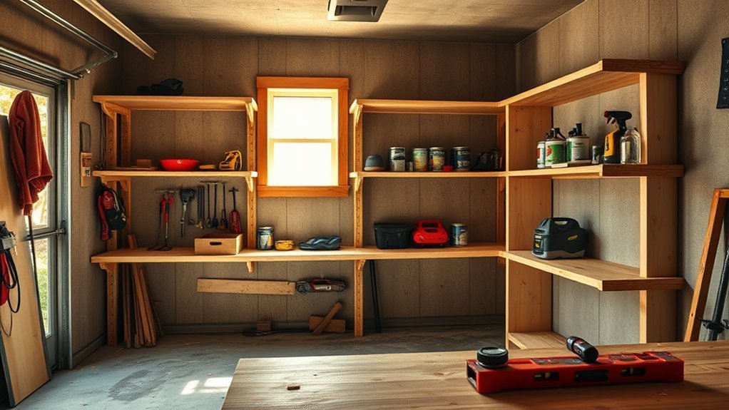 build garage storage shelves