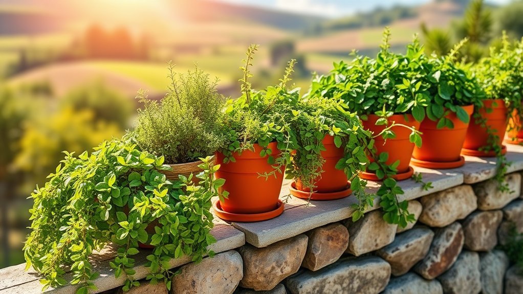 cascading herb plants enhance landscapes