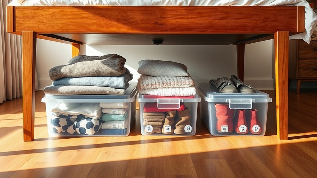 clear bins enhance organization