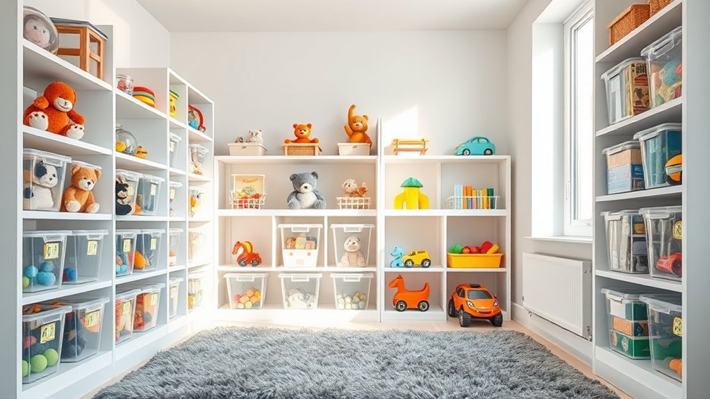 clear bins for organization
