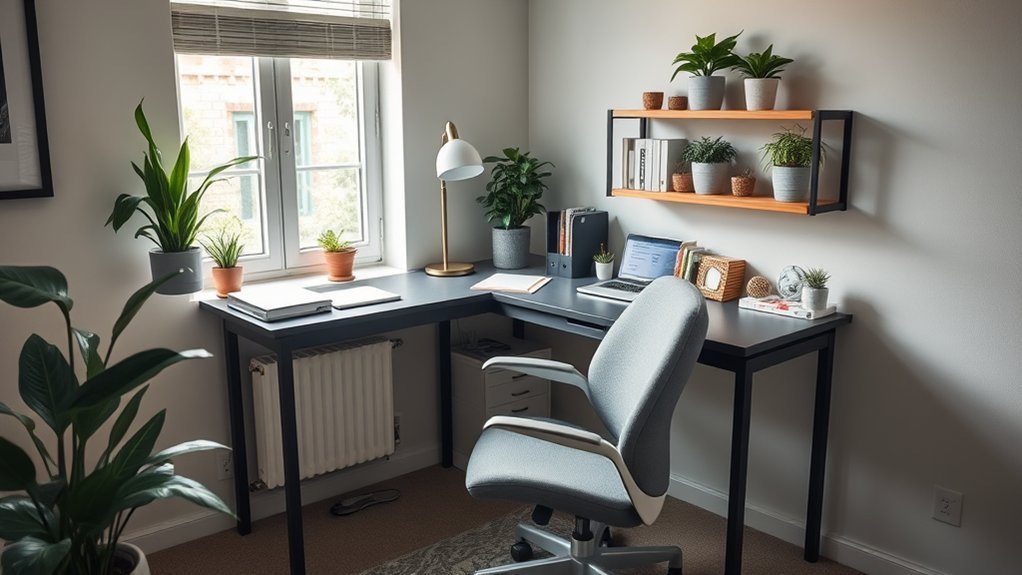 comfortable and functional workspace