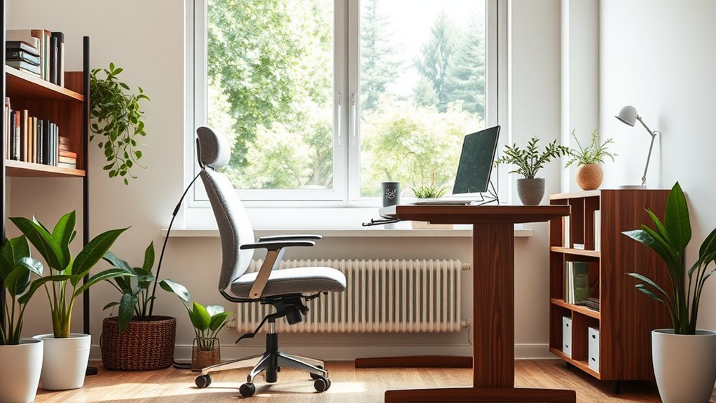 comfortable ergonomic home office