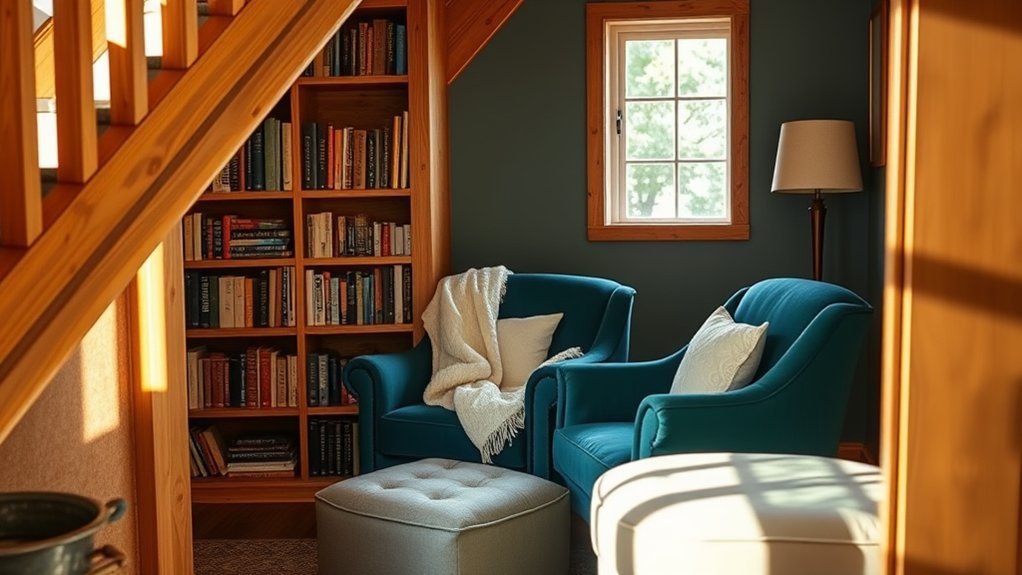 comfortable under stairs seating options