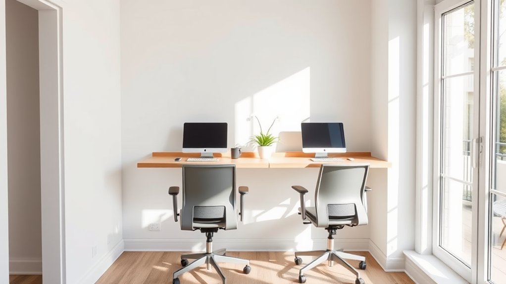 compact floating desks solution