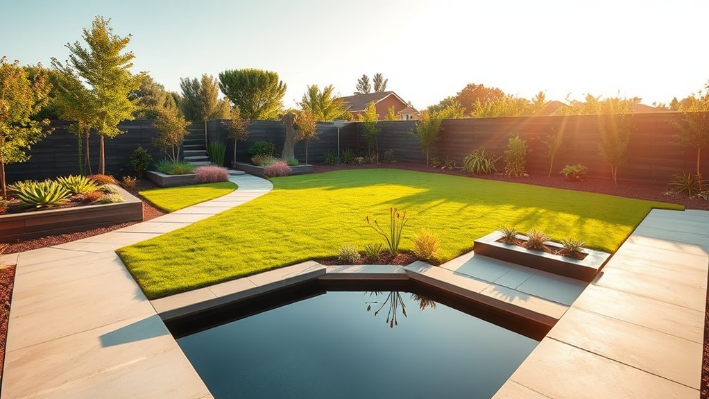contemporary backyard oasis design