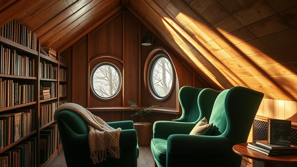 cozy attic reading nook
