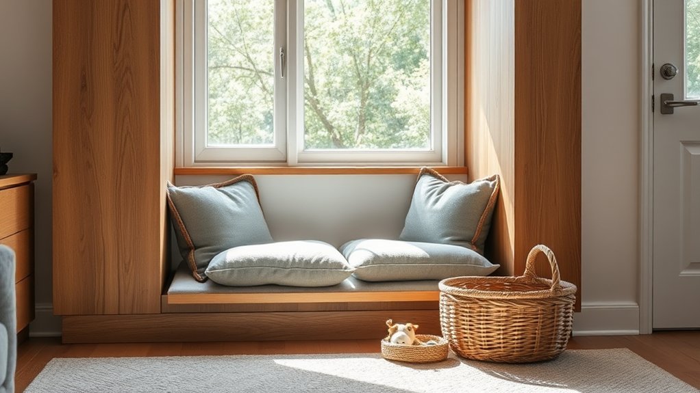 cozy built in pet beds