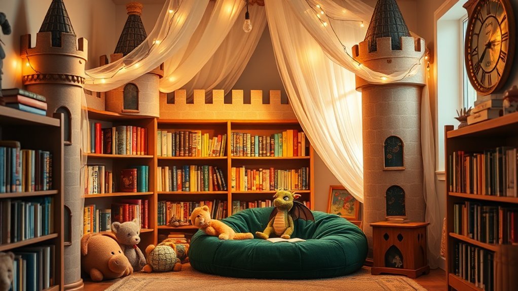 cozy castle reading nook
