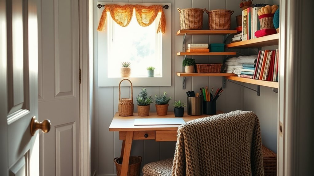 cozy closet workspace transformation