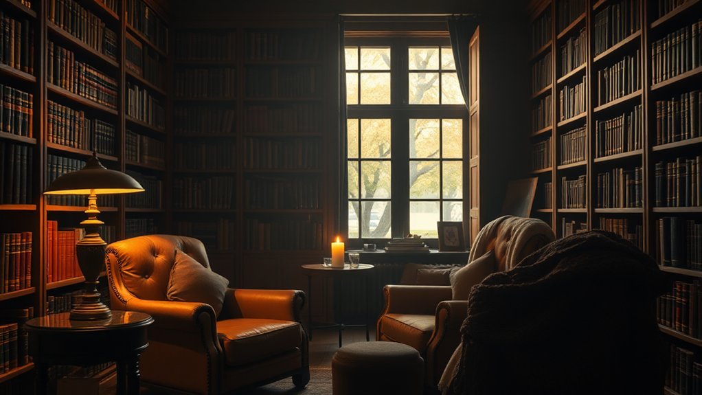 cozy dim reading nook