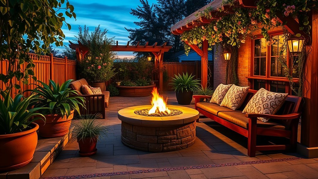 cozy fire pit seating