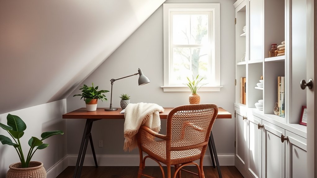 cozy functional home office nook