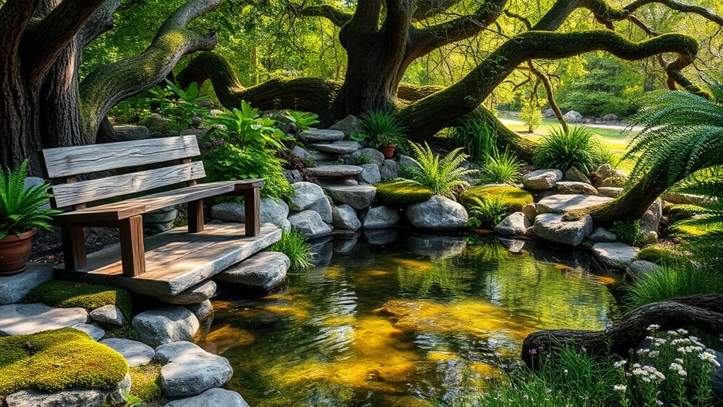 cozy garden water features
