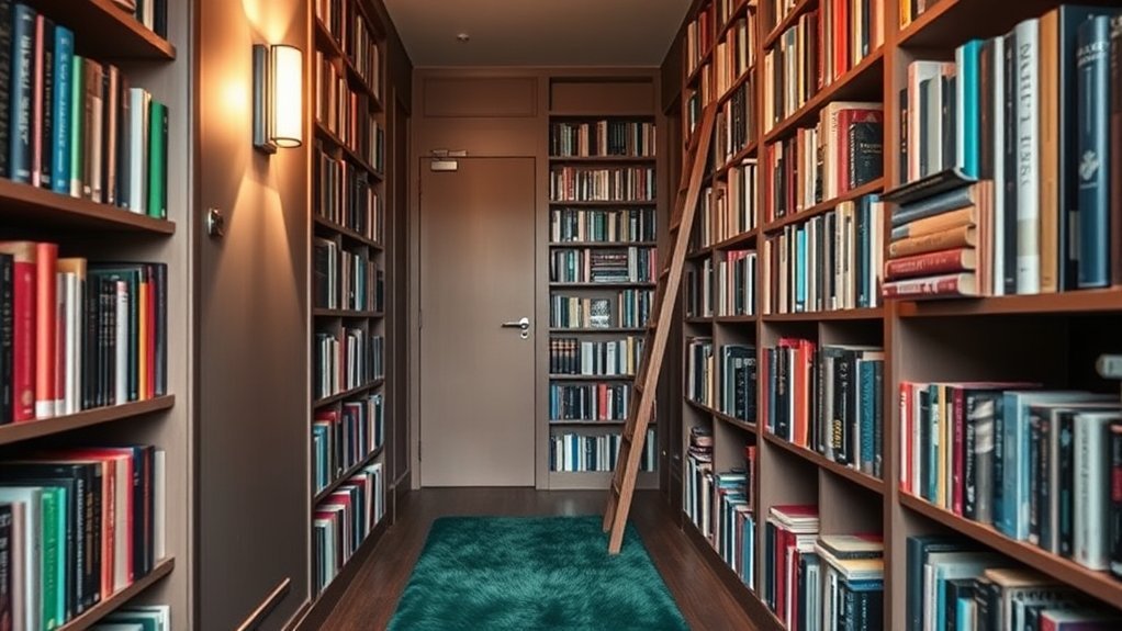cozy hallway library transformation