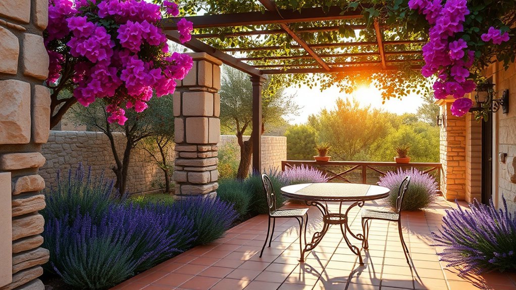 cozy mediterranean outdoor oasis