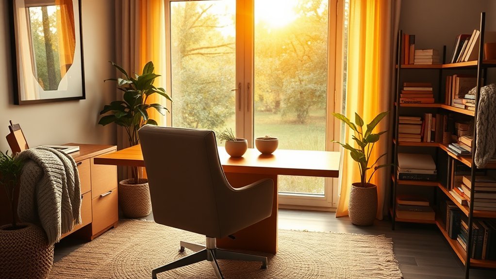 cozy modern office elements