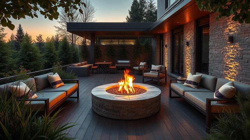 cozy outdoor fire features