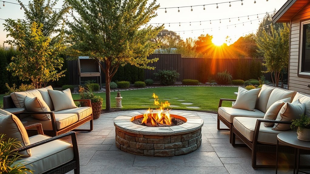 cozy outdoor fire pit
