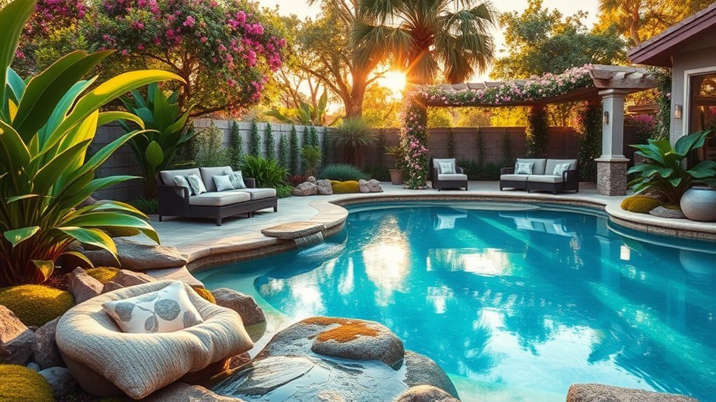 cozy poolside relaxation spots