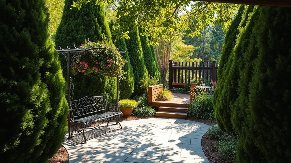 cozy private outdoor seating