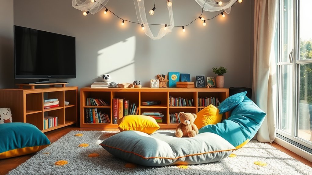cozy reading corner setup
