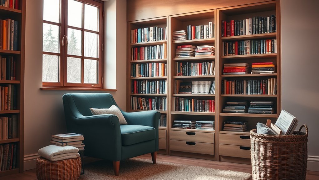cozy reading nook setup