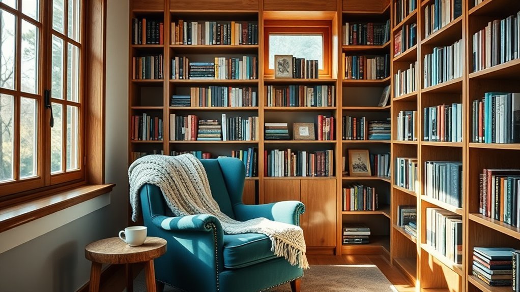 cozy reading nook setup