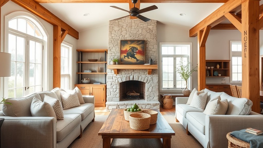 cozy rustic gathering spaces