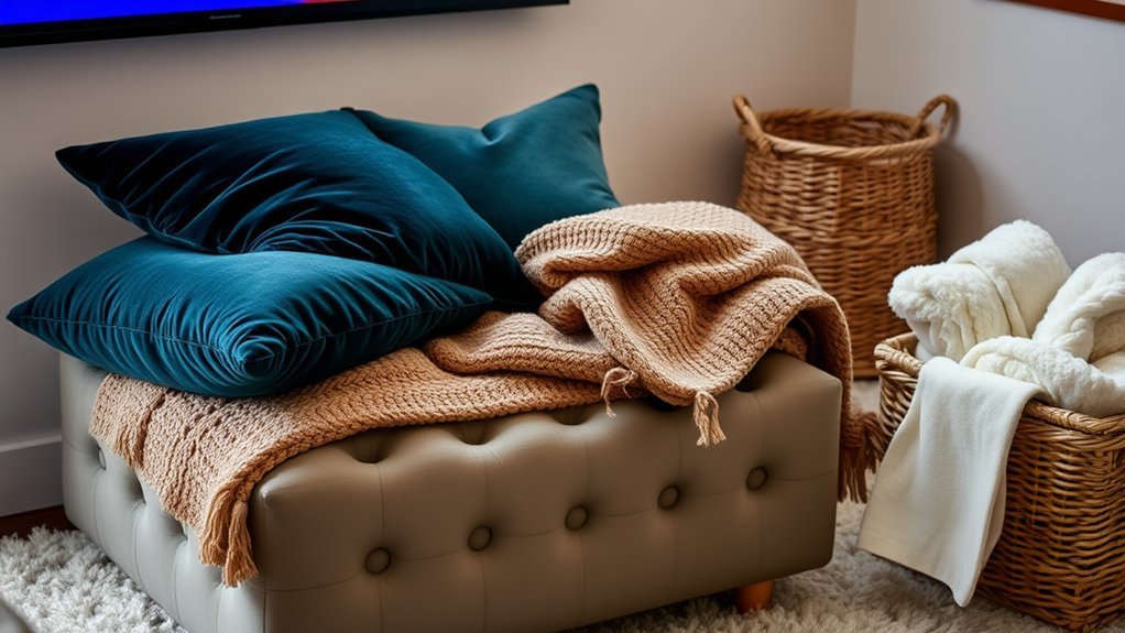 cozy textured entertainment nook
