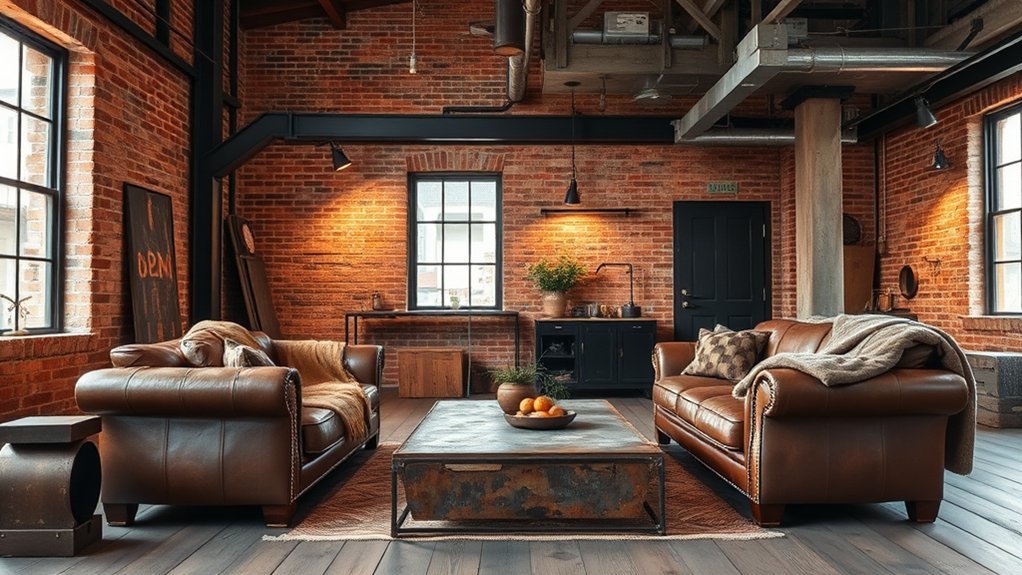 cozy worn in industrial aesthetic