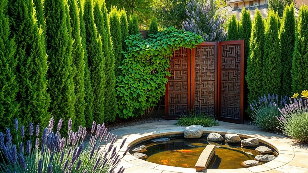 decorative screens enhance privacy