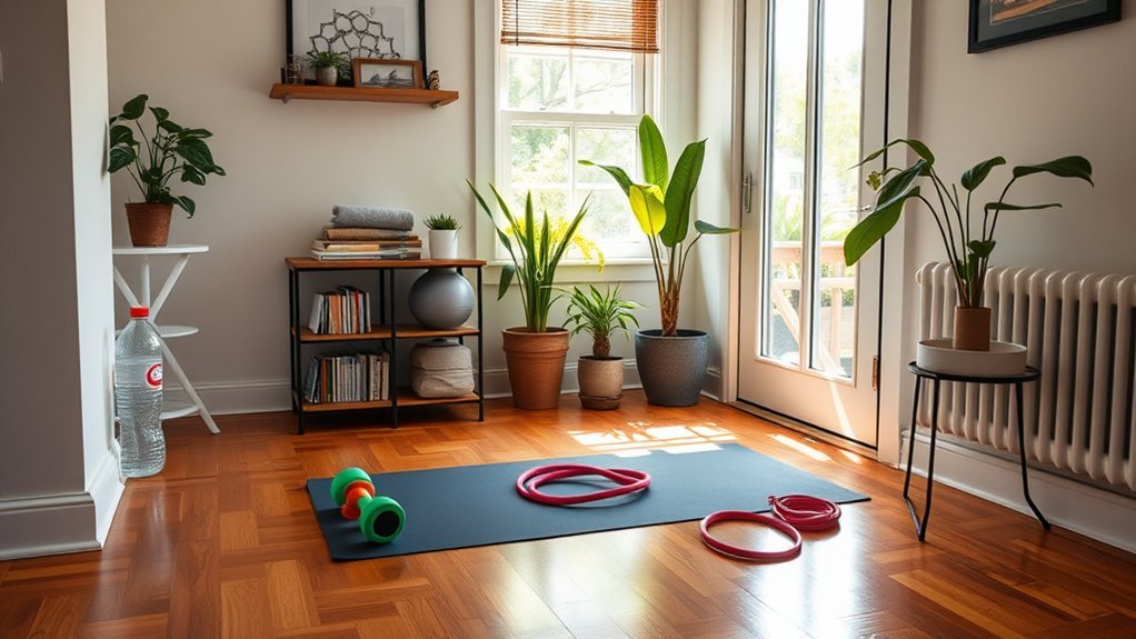 diy budget friendly workout corner