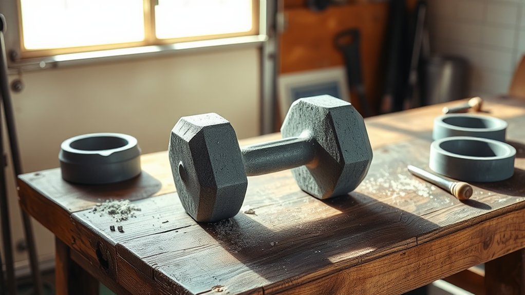 diy concrete dumbbells guide