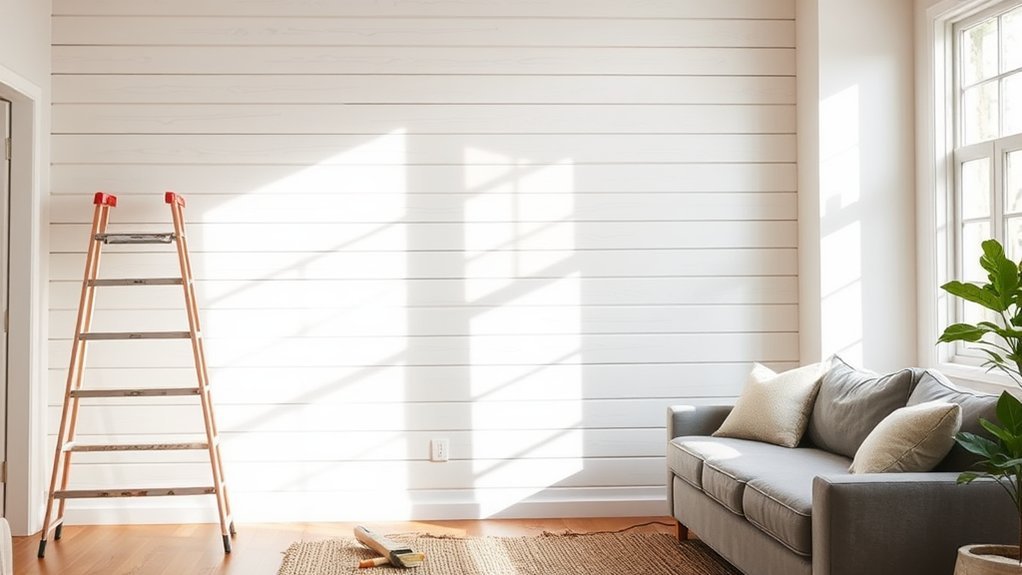 diy shiplap accent wall