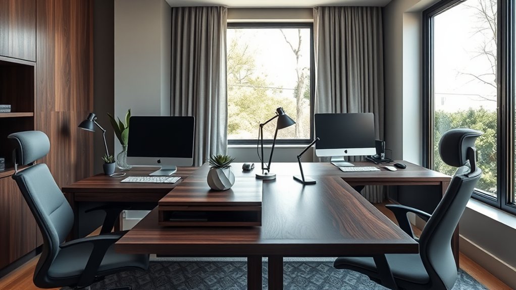 dual workspace ergonomic setups