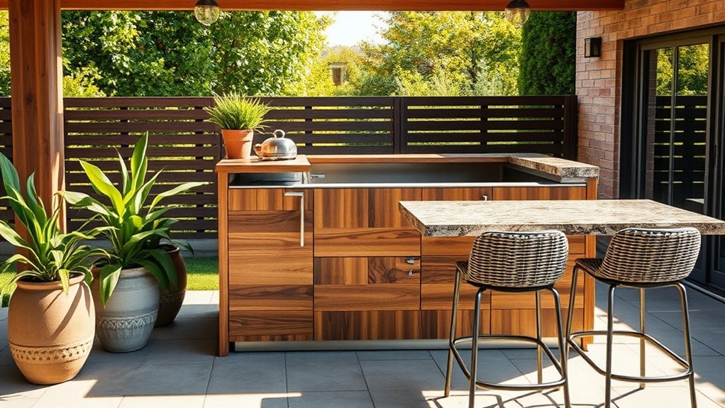 durable materials for outdoor bars