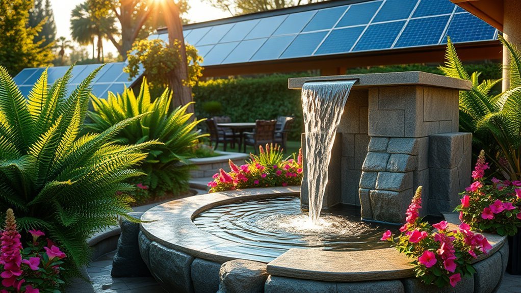 eco friendly solar fountain benefits