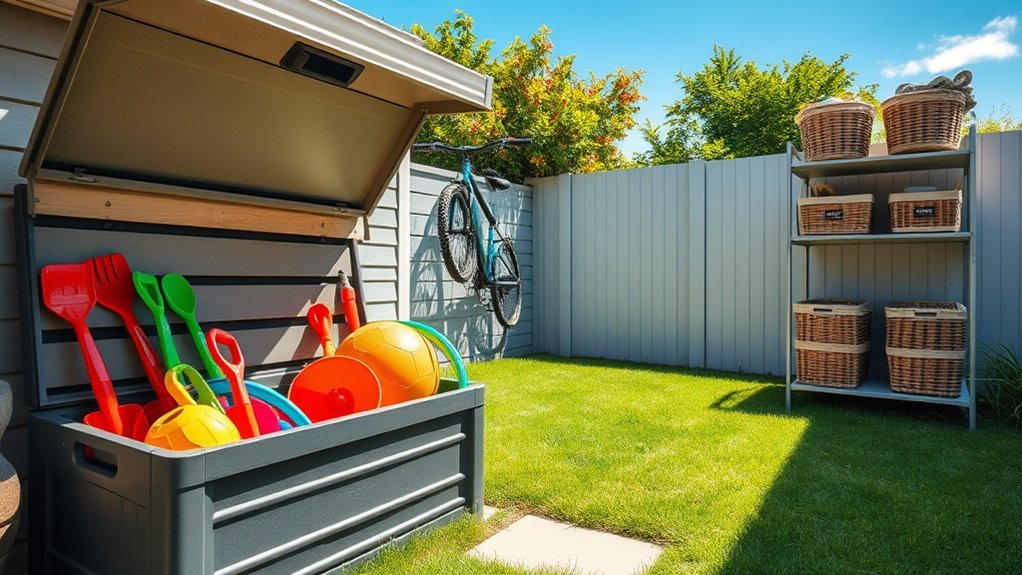 efficient outdoor toy storage