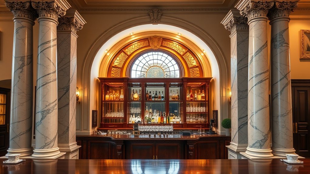 elegant home bar transformation