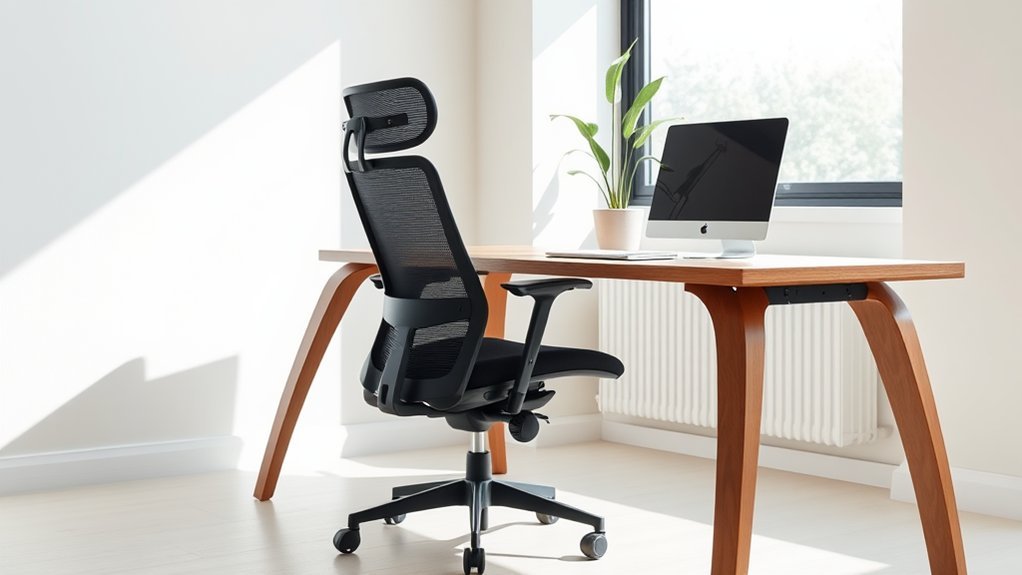ergonomic desk and chair