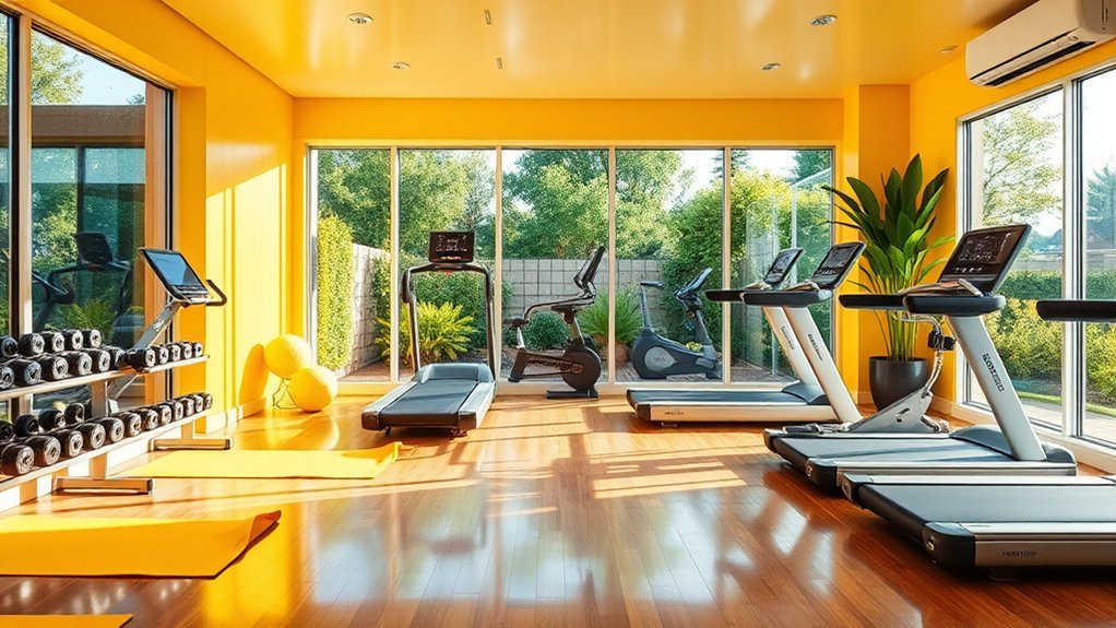 faux sunshine gym accents
